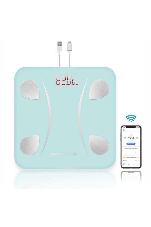 Ps01m Usb Şarjlı Led Ekranlı Vucüt Analizli Akıllı Tartı Baskül - 1