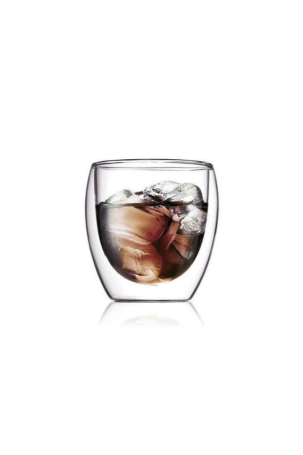 Yeni Tasarım Çift Cidarlı Borosilikat 250 ml Şeffaf Cam Bardak 3 Adet 2771 - 6