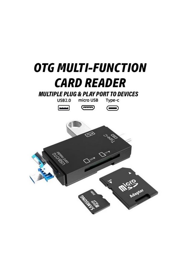 USB / Type-C /mikro USB Kart Okuyucu Card reader OTG USB 3.0   TF kamera Mini SD 6 IN 1 - 3