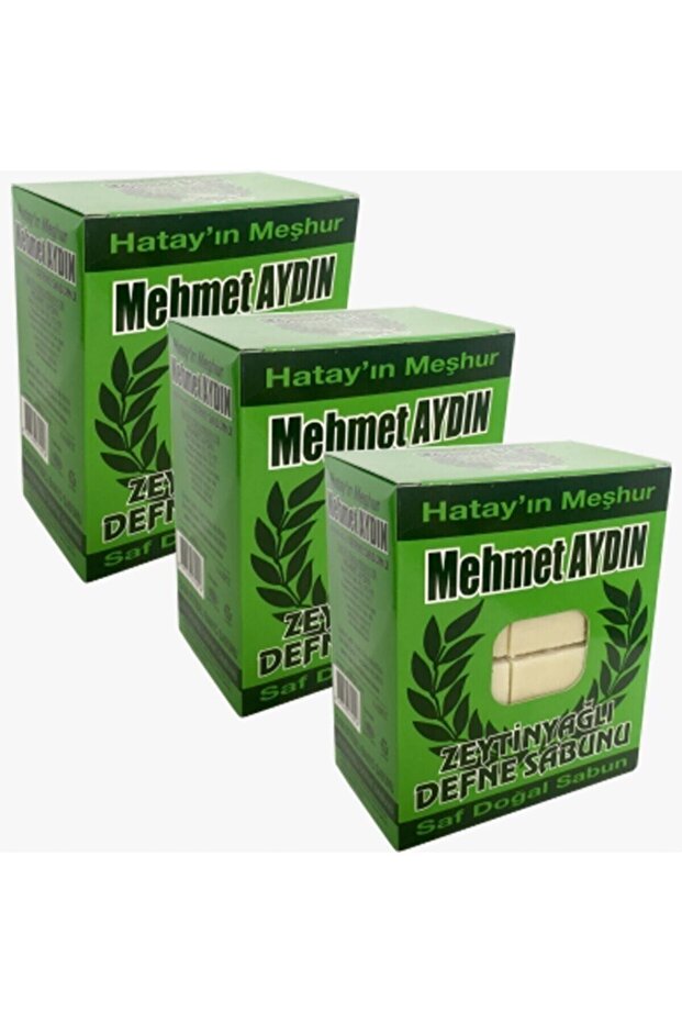 3 Mehmet Aydin Olive Oil Laurel Soaps 480 gr