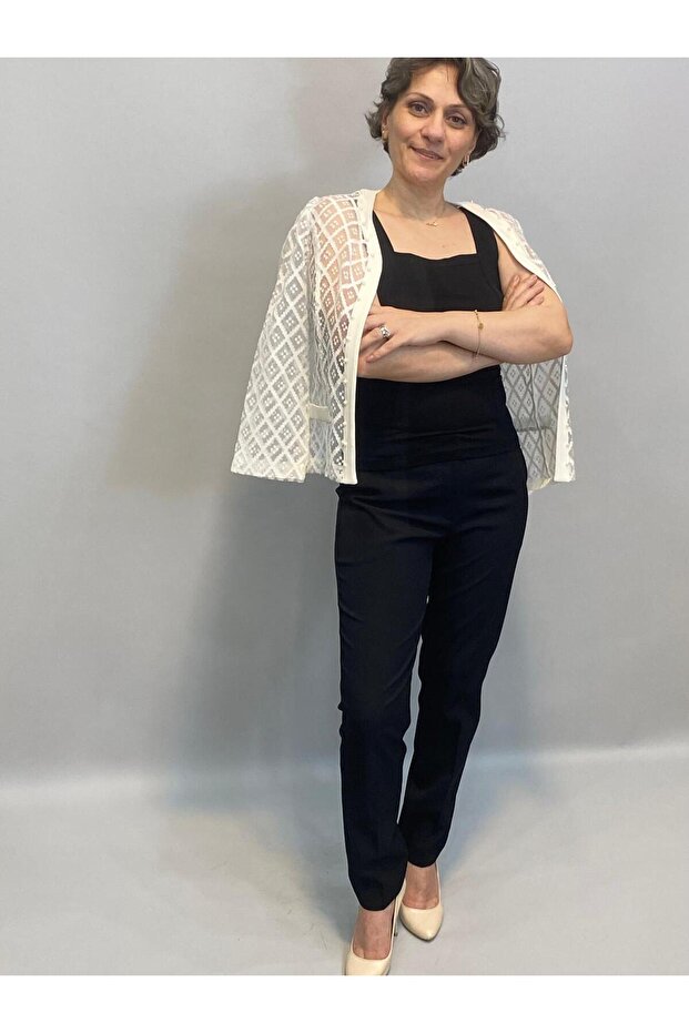 İNCİ DÜĞMELİ TÜL CEKET - 5