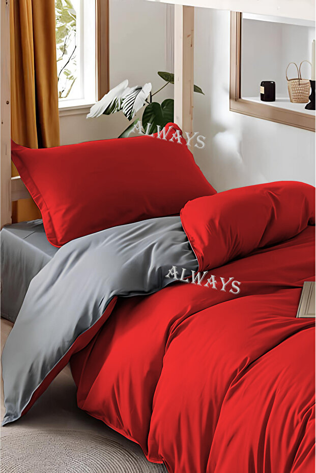 Reversible Single Duvet Cover Set with Elastic Bed Sheet
