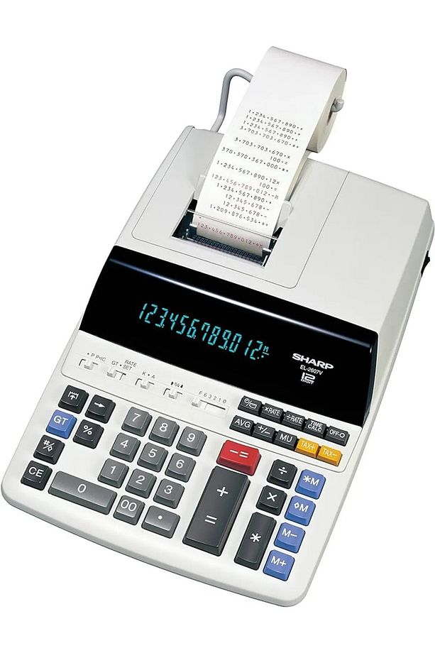 Sharp EL-2607V 12 Hane Şeritli Hesap Makinesi - 1