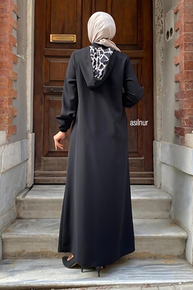 فستان ميسرا بنقشة الفهد باللون الأسود - 3