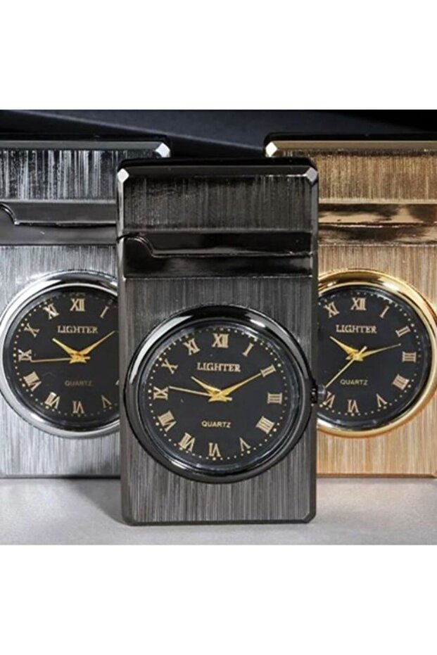 QUARTZ Gümüş Saatli Çakmak - 1