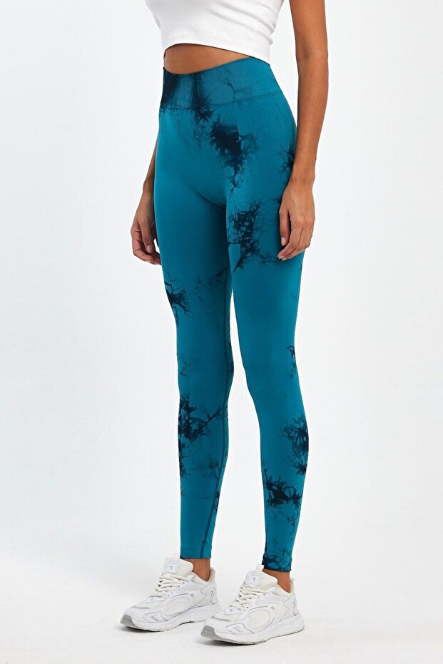Shmart Seamless Patterned Tights with Gathered Back - 5