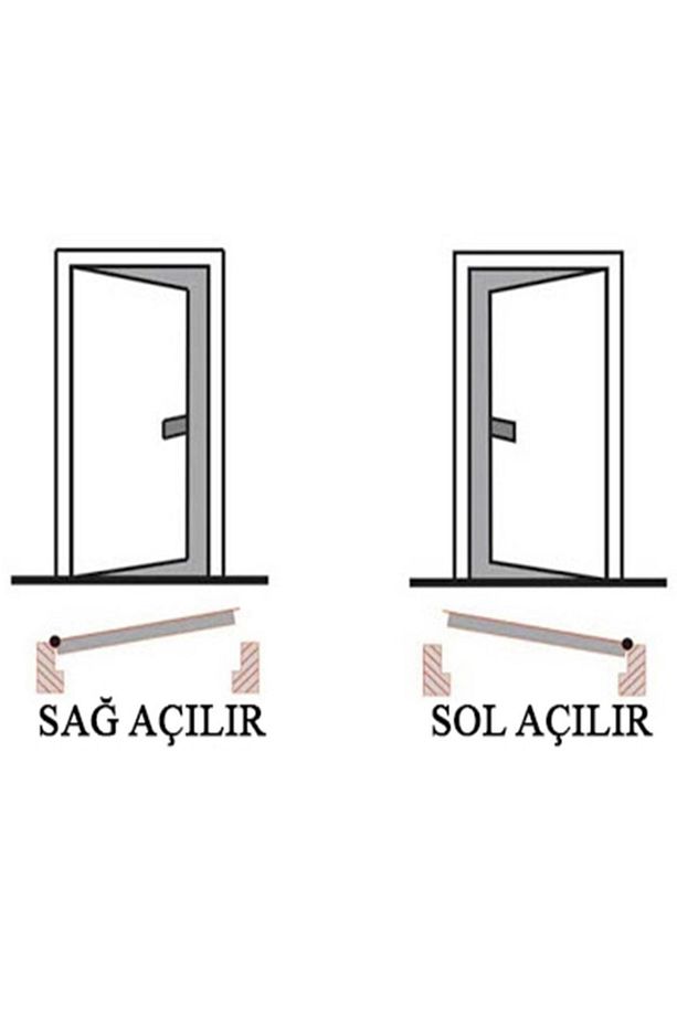 Siyah Aynalı Wc Kapı Kolu Sol (1 Takım) - 3