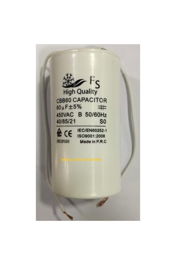 60 Uf Kablolu Kondansatör 450 Vac Daimi Devre - 1