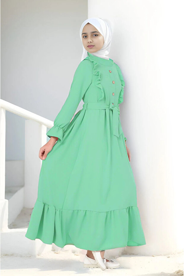 Young Girl Long Hijab Dress
