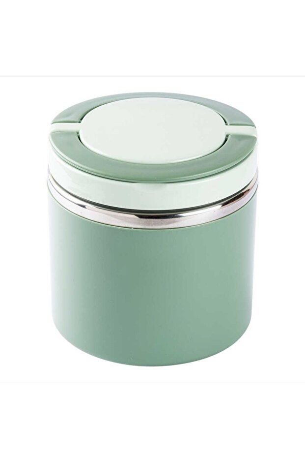 Tantitoni Tedemei Green Stainless Steel Round Food Carrying Container 630ml