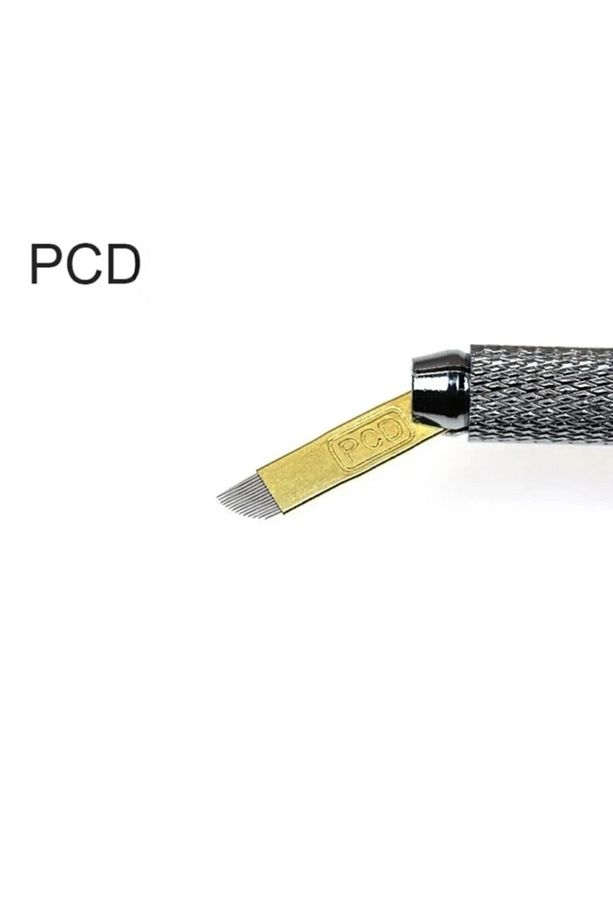 P.c.d Microblading 10 Adet 12 Pin iğne ve Kalem Kalıcı Makyaj Kaş Dövme Mikroblading Iğnesi Seti - 6