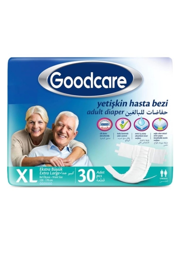 Adult Diaper with Waistband Extra Large Size XL 30 Pieces (120-170 cm)