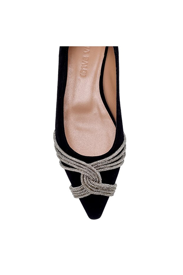 Lonut Siyah Süet Kadın Babet - 3