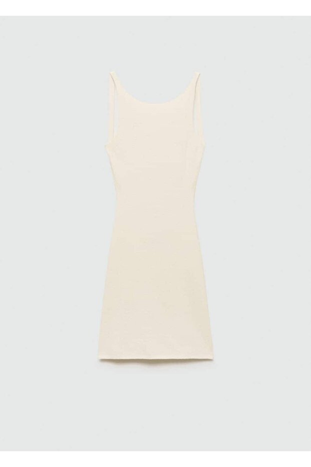 Sırtı açık triko elbise - 2