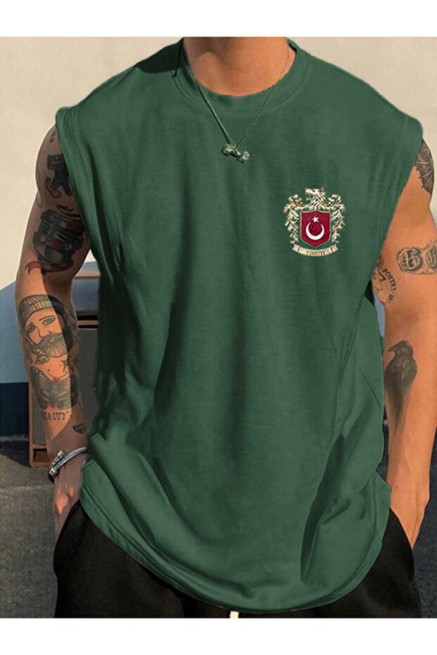 Turkey Arma Kurt Men's Sleeveless Zero Sleeve Trend T-Shirt