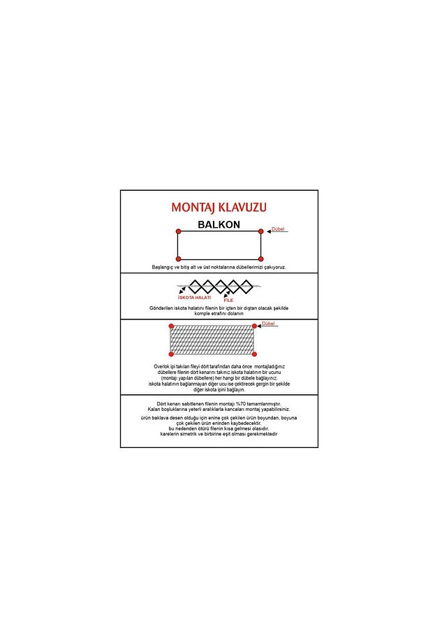Çocuk Güvenlik Filesi, Balkon Filesi 10*10 (2metre*5metre) - 9