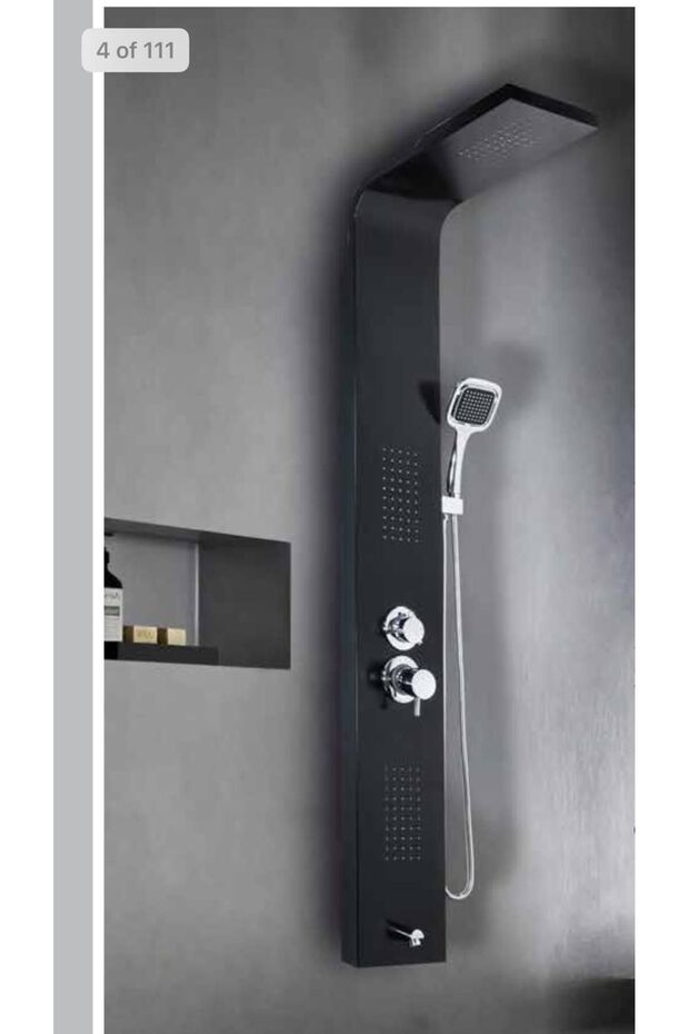 Sam Kuğu Siyah Dikey Duş Paneli - 4