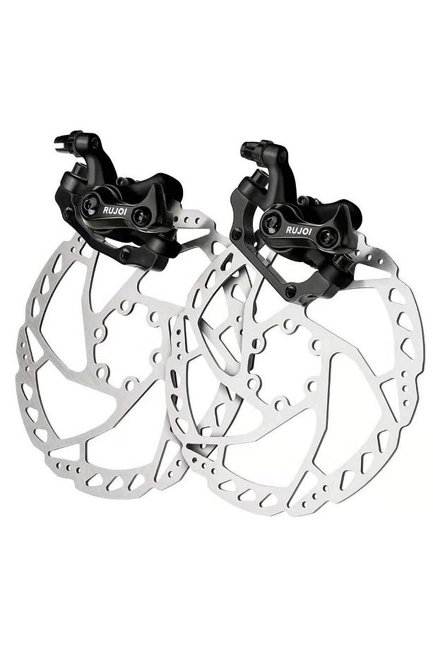 Bisiklet Mekanik Disk Fren Kaliper Seti Kaliper Rotor 160mm 6 Vidalı Balatalı - 1