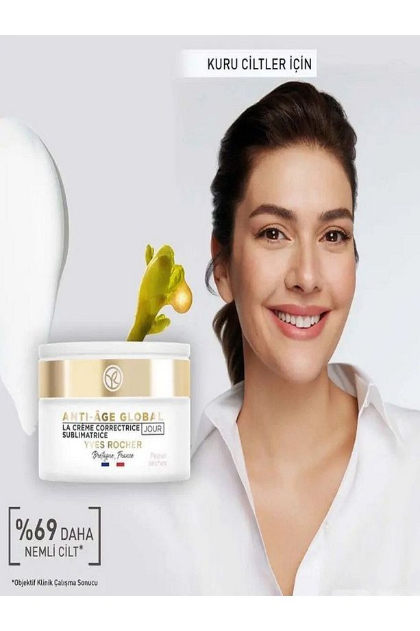 Kuru Cilt Gündüz Kremi -Yenileyici Yaşlanma Karşıtı Bitkisel Kök Hücre Bakımı / Anti-Age Global 50ml - 4