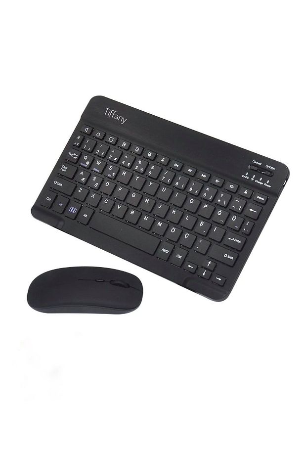 Siyah Bluetooth Kablosuz Klavye Mouse Seti - 1