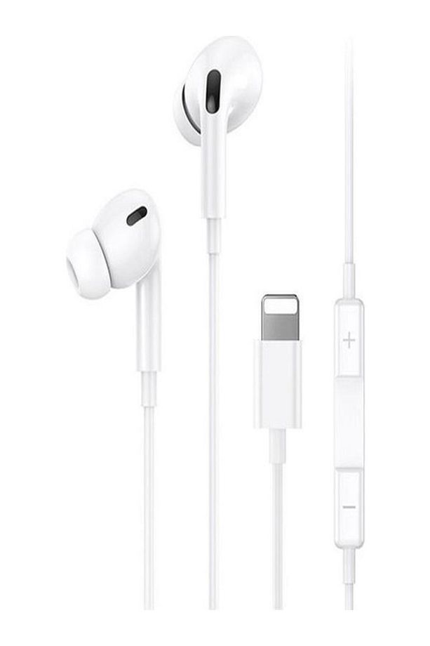 iPhone Lightning Uçlu Silikonlu Mikrofonlu Kulaklık Pop Up Direk Bağlantı - 1
