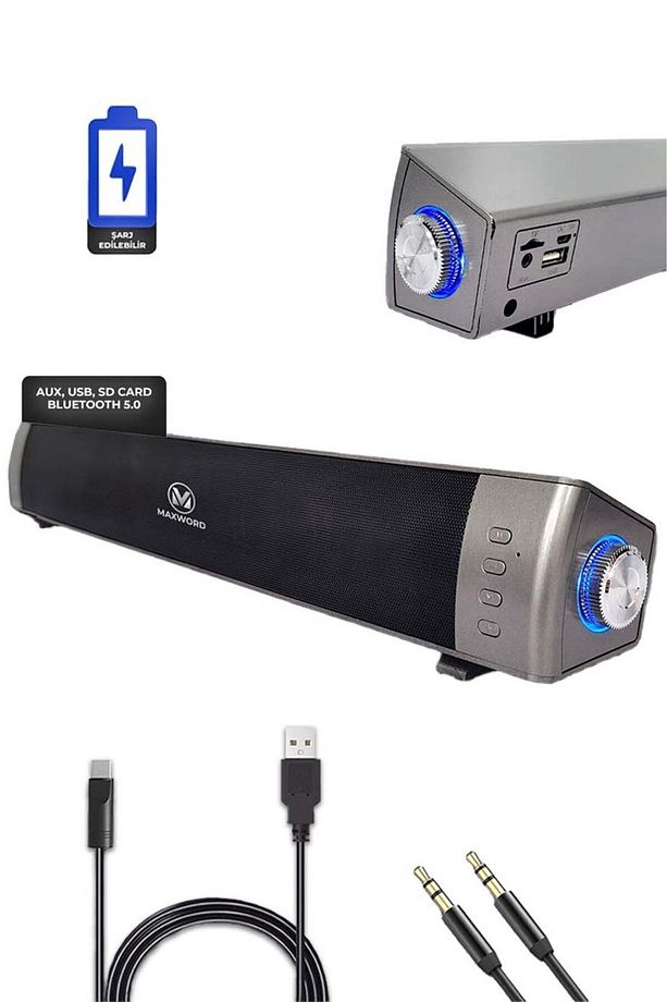 Slc-40usb-bt Şarjlı Soundbar 40 Watt Bluetooth Usb Şarjlı (46x7x6 Cm) - 3