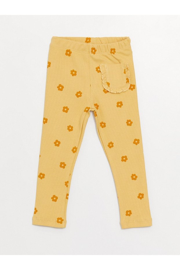 Lcw Baby Elastic Waist Patterned Cotton Baby Girl Leggings (W3)