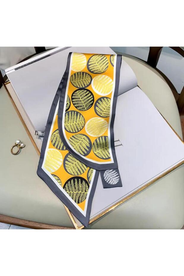 OrangE LEaf PattErnEd TiE Scarf - 2