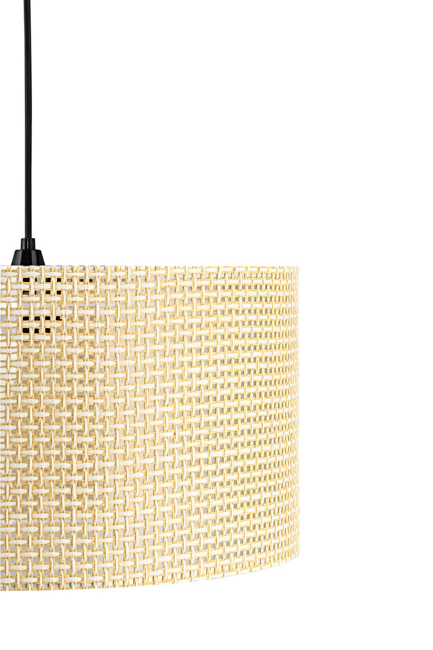 38'LİK Silindir Hazeran Rattan Sarkıt Avize - 3