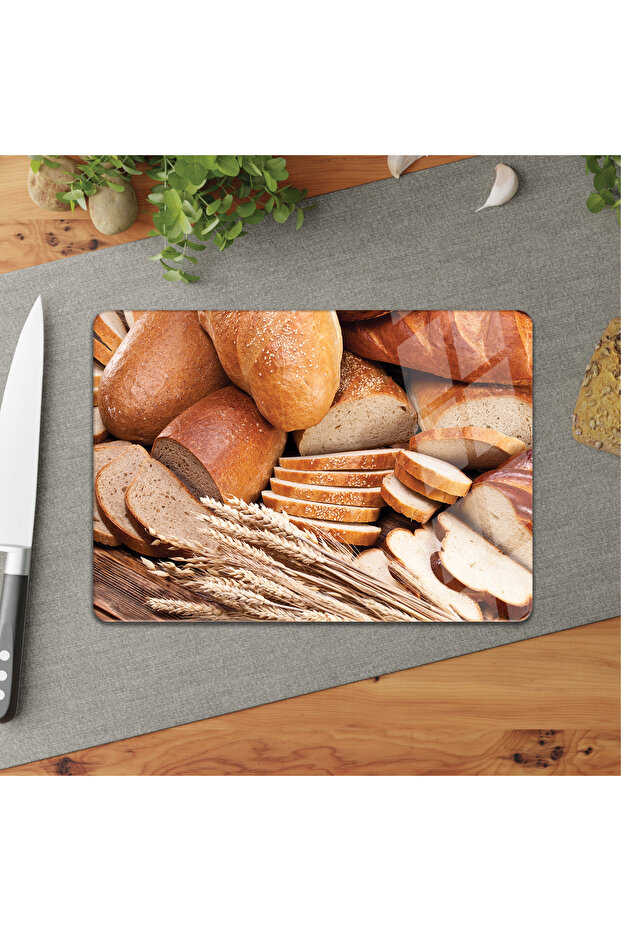لوح تقطيع زجاجي 25*35 - خبز