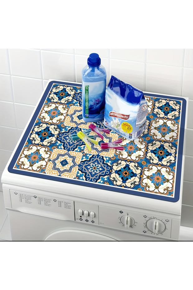 Çamaşır Makinesi Örtüsü Kurutmaşık Koruma Matı Sıvı Geçirmez Kaymaz Yıkanabilir Dsn-02 - 1
