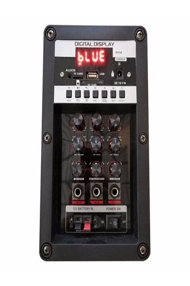 Lt-910 Şarjlı Kumandalı Çift Mikrofonlu Hoparlör Karaoke Sistemi 80 Watt Taşınabilir Amfi Hoparlör - 3