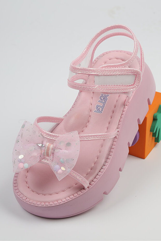 New Model Girl's Sandals Slippers - Special Design, Wedge Heel, Orthopedic Sole and Ribbon Day