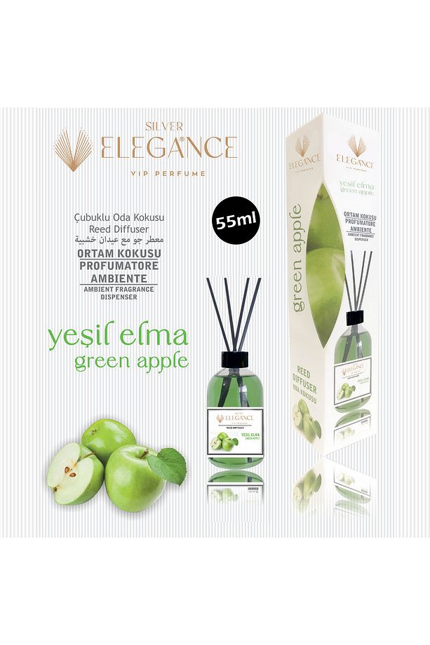 Yeşil Elma Reed Diffuser Bambu Çubuklu Oda Kokusu 55 ml - 1