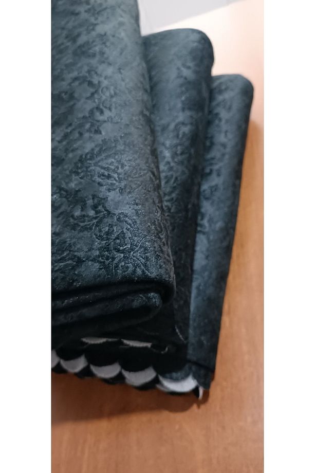 Ziganahome Osmanlı Damask Desen Siyah Süngeri Koltuk Örtüsü 1 Adet - 4