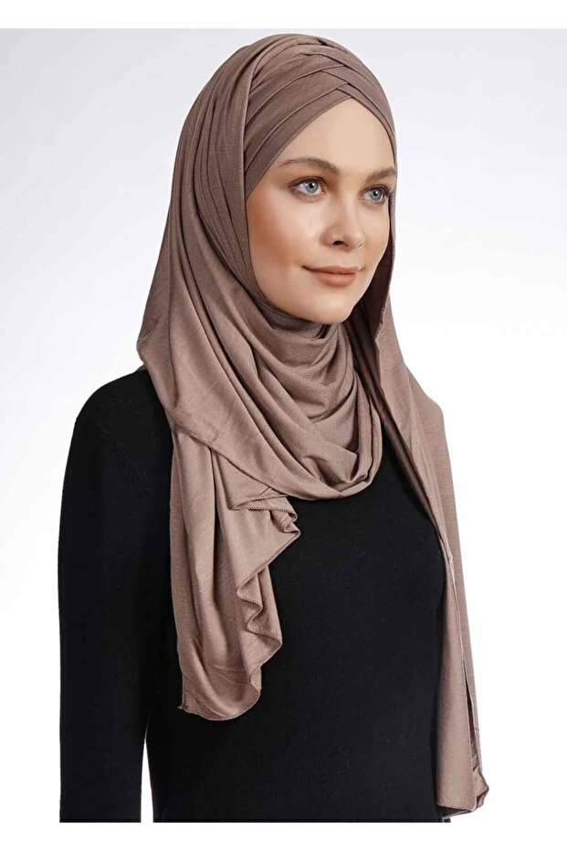 3x شال ليكرا مريح متقاطع - St 059 Dark Mink - 2