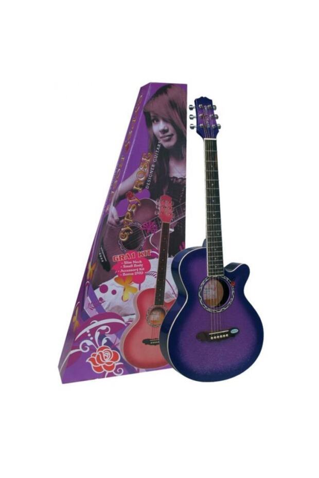 GRA1KCPP AKUSTİK GİTAR GYPSY ROSE SET, MOR - 1