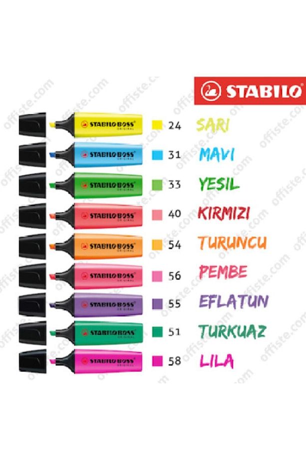 Stabılo Boss Orginal Fosforlu Kalem Seti ( 5 Adet Set ) - 1