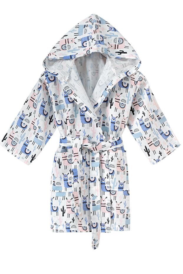 Muslin 100% Cotton Baby Bathrobe 5-7 Years Old