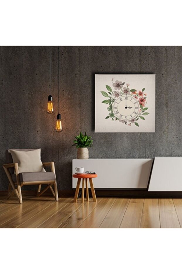 Çiçekli Vav Saatli Tablo - 2