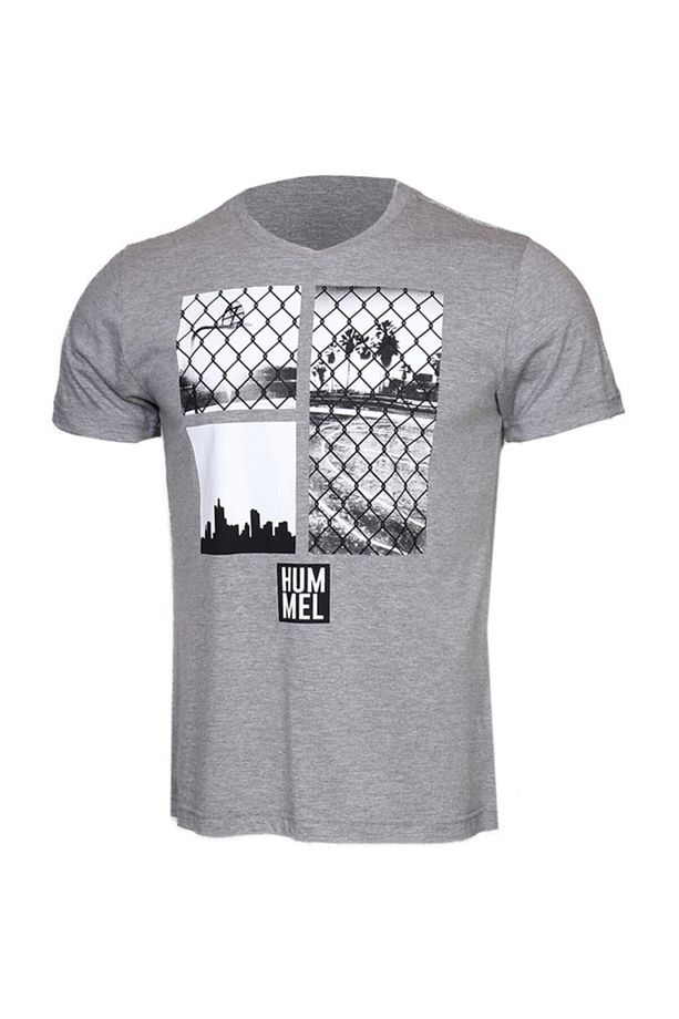 HMLEDOARDO  T-SHIRT S/S Gri Erkek Kısa Kol Tişört 100581077 - 1