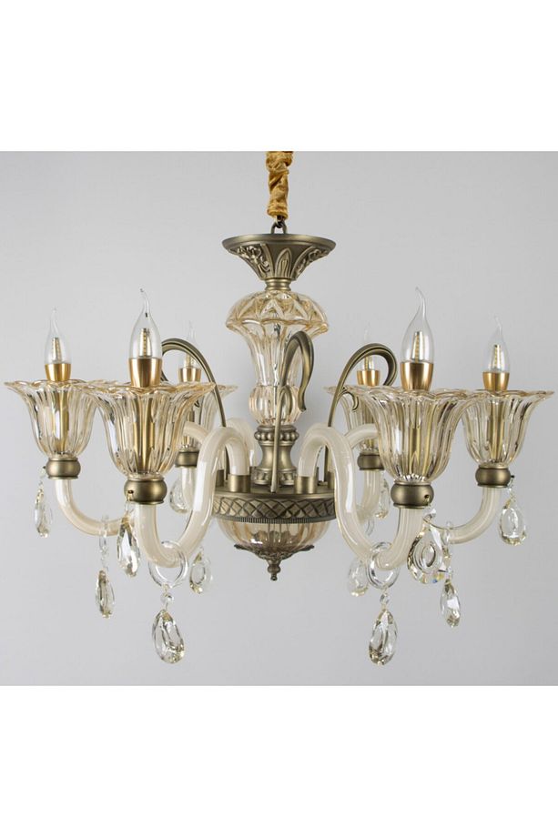 Avize Oturma Ve Salon, Odası,cam Kol 6 Li - 5