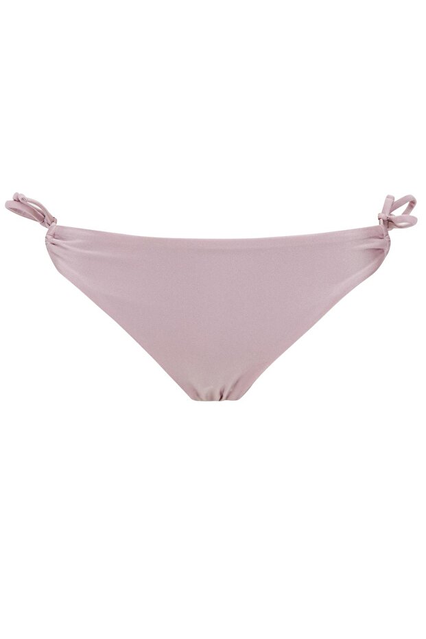 Women's Pink Basic Tie Detailed Bikini Bottom V8542AZ21HS