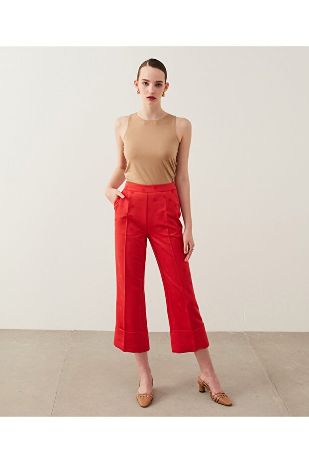 Polka Dot Pattern Trousers - 2