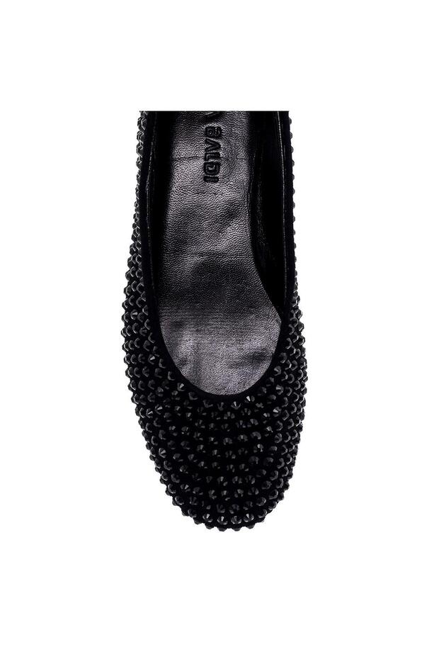 Wenna Siyah Süet Kadın Babet - 3