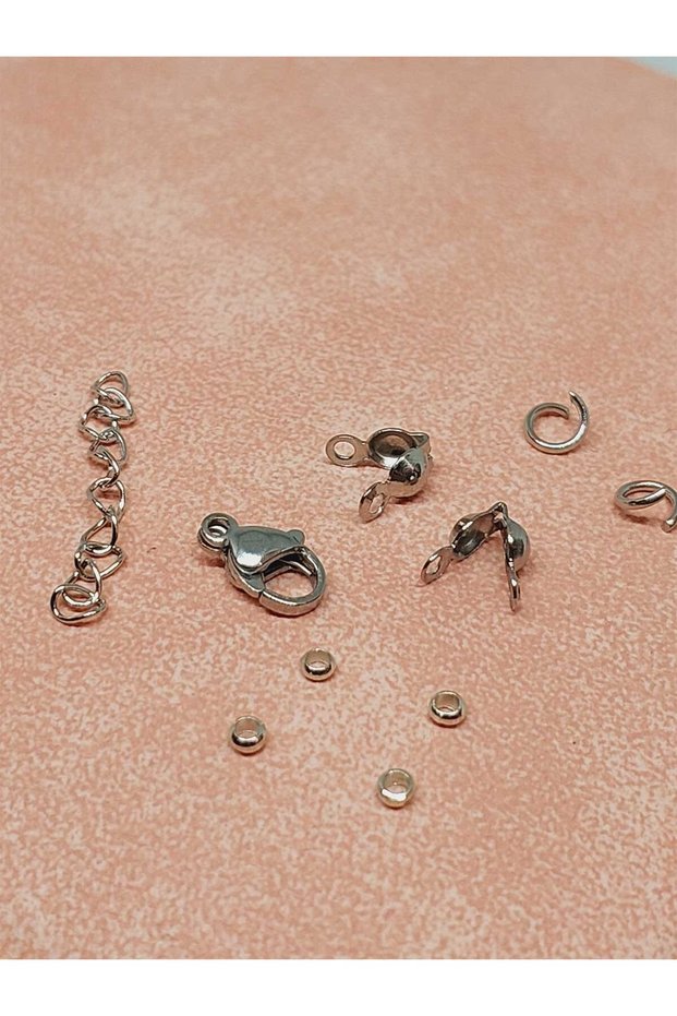 Steel Silver Jewelry Clasp Set/piece (51282)