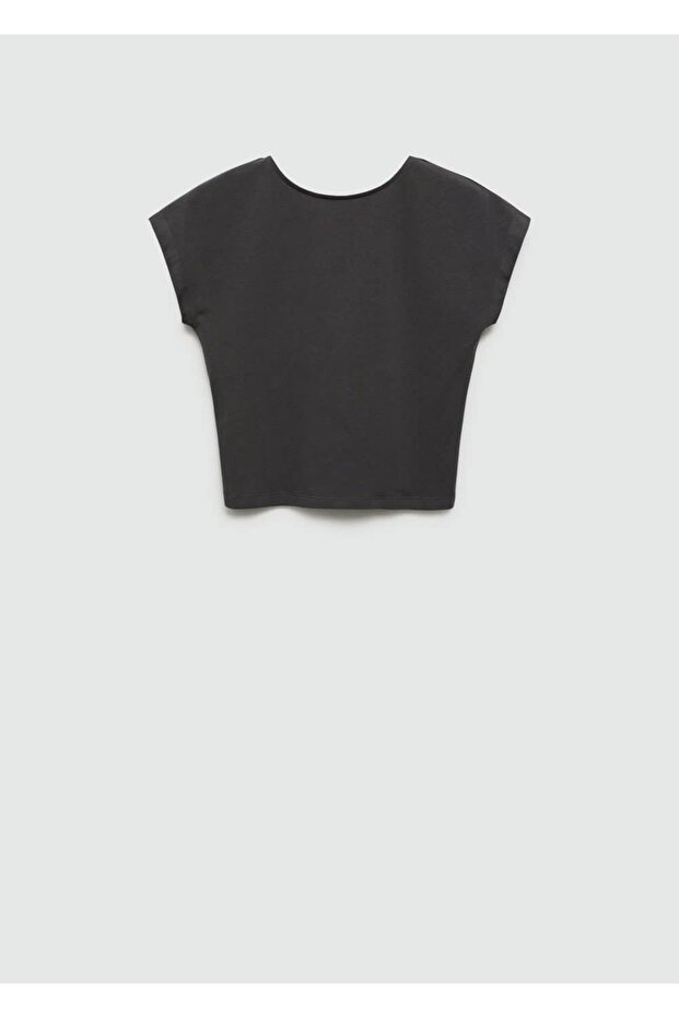 Kısa pamuklu tişört - 3