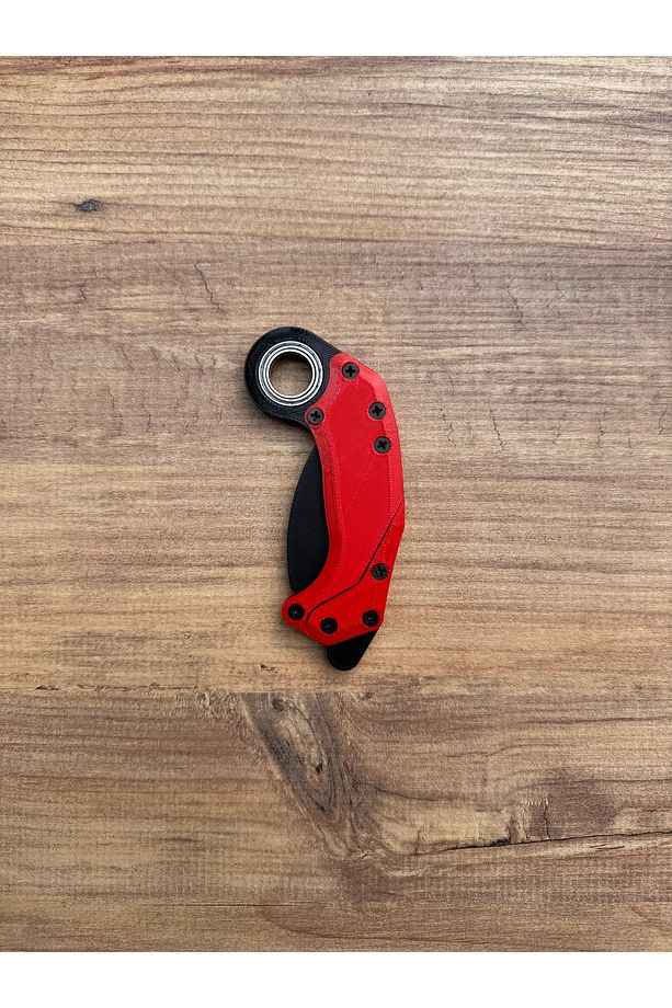 Gravity Karambit,  Plastik - Siyah Kırmızı (Rulmanlı) - 2