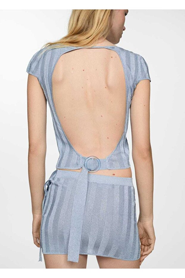 Lureks arkası açık bluz - 4