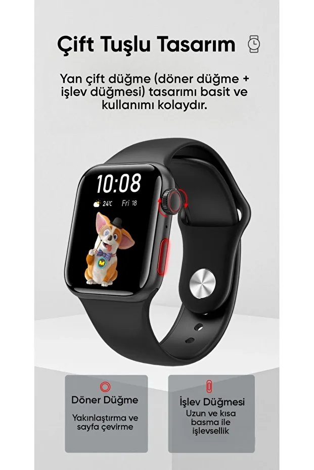 Akıllı Saat Watch 9S Pro İos ve Android Uyumlu - 2